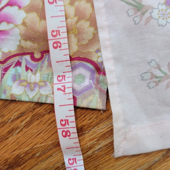 Sakurai Shoji Floral Pink Kimono Robe One Size With Belt 100% Cotton - Picture 16 of 16
